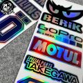 Motorcycle Laser Sticker Set Holographic Helmet Decal Side Stripe Fender Body Bike Stickers Car Decal Waterproof. 