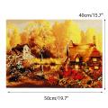 Autumn Village New 16X20" Paint By Number Kit DIY Acrylic Painting on Canvas Unframe -. 