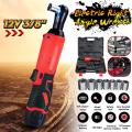 Cordless 3/8'' New 12V 45N.m Rechargeable Ratchet 90° Right Angle Wrench Set Portable-RED2 -. 