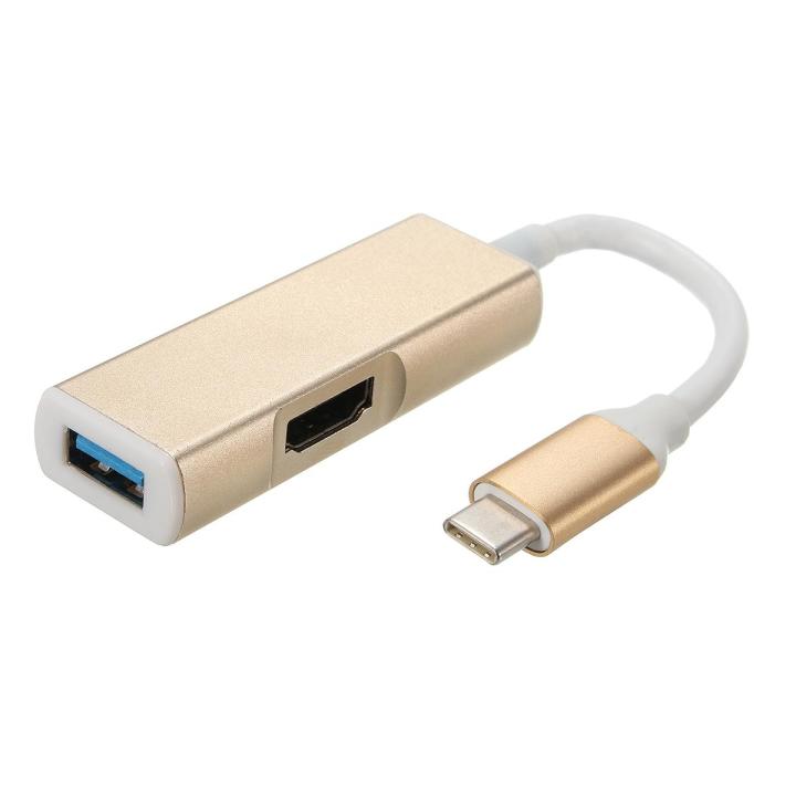 3 in 1 Computers Mini Type C to USB-C Charging 4K HDMI USB 3.0 Adapter ...