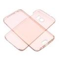Clear Case HOT SELL New for Samsung Galaxy S7 S7 Edge Accessories Transparent 360 Degree Protective Phone Cover TPU Rose-gold - rose gold. 