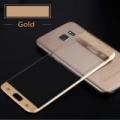 Full Cover Tempered Glass Screen Protector Phone Case Film For Samsung S7 Edge Gold - golden. 