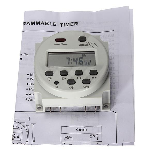 New 110V/220V AC Timer Digital LCD Power Programmable Time Switch 16A ...
