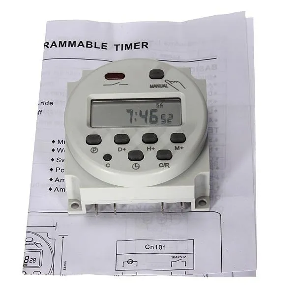 New 110V/220V AC Timer Digital LCD Power Programmable Time Switch 16A ...