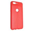 TPU Leather Phone Cover Case Full Rear Back Protector For Oneplus 5T For 1+ 5T Red - Red (red). 