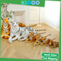 KIDOO 30cm - 60cm Plush Toy Simulation Life Doll Tiger Pillow Patung Harimau Zoo Stuffed Toys. 