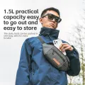ROCKBROS Cycling Bag 1.5L Capacity Light Weight Chest Pack Adjustable Straps Multi-function Waist Packs Outdoor Bike Accessories. 