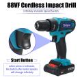 88VF Cordless New Impact Drill 1 Batery Rechargeable 25+3 Torque Screwdriver Bit -. 