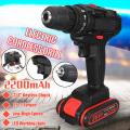 36V Cordless HOT SELL Drill Hammer Impact Set 2-Speed LED Worklight 2PCS Li-ion -. 