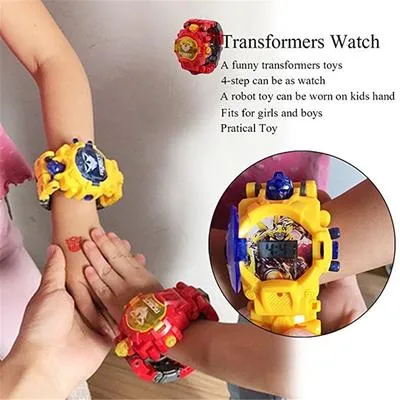 Creative Children Watch Transformers Electronic Watch Kid Robot Educational Toys Sport Digital Watches Kids Boy Girl Clock Gift Daraz.lk