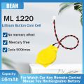 1 4pcs ML1220 ML 3V Lithium Rechargeable Battery 1220 CMOS RTC Coin Cells For Motherboard Alarm Calculator Watch Flashlight. 