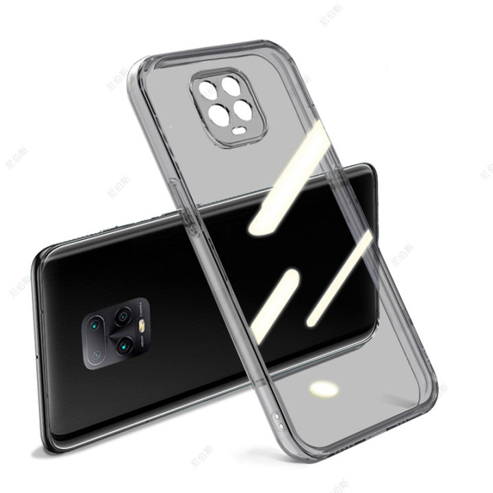 xprmy for Redmi Note 9 Pro soft translucent black silicone flexible shockproof TPU crystal clear cover skin scratch resistant shock absorbing jelly case