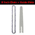 8 Inch Chain Guide Set 45 Knots Electric Chainsaw Chains and Guides for Wood Cutting Chainsaw Parts Replacement Electric Saw Accessory.