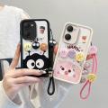 For Vivo Y03 Y03T Y18 Y18E Y36T T3 Lite Y28S 4G V2332 V2356 Phone Case 3D Cute Cartoon Labubu Kapibara Anti-Drop Casing With Lanyard. 