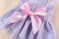 \12304; MQQ】Puppy Vertical Striped Butterfly Summer Pet Princess Wedding Dress Cat Skirt Shih Tzu Dog Clothes. 