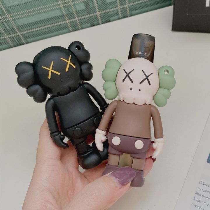 infinity/infinity plus/phantom/classic Protective Case+Free Black Nylon Lanyard XX Bear Doll Personality Creative 3D Cartoon Charactor Silicone Case for Relx1 Relx4 Relx Plus Device Shockproof Cover