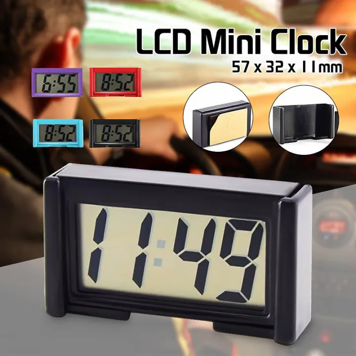 Automotive Digital New Car LCD Clock Self-Adhesive Stick Truck ...