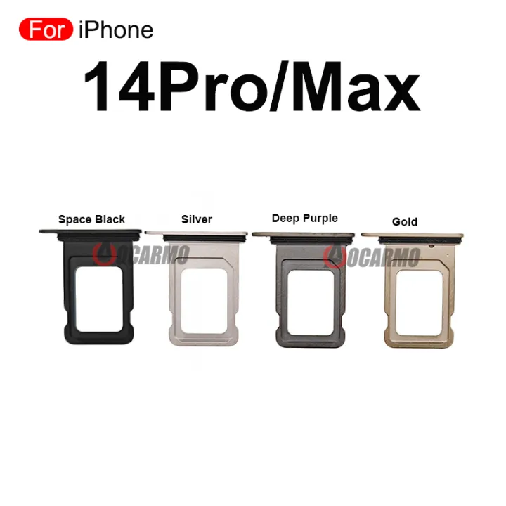 Single%20/%20Dual%20Sim%20Card%20For%20iPhone%2014%20Pro%2014Pro%20Max%20SIM%20Tray%20Slot%20Holder%20Space%20Black%20/Silver/%20Deep%20Purple%20/Gold%20Replacement%20Parts%20-%20Image%204