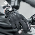 ROCKBROS Cycling Gloves With Quick Adjustable Buckle Thicken Shockproof Comfortable Bicycle Gloves With SBR Palm Pad Sensitive Touch Screen Bike Gloves. 