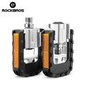 ROCKBROS Bicycle Foldable Pedals Anti-slip Sealed Bearings Bike Pedal Aluminium Alloy Durable Universal Reflective Pedal For Folding Bike MTB. 