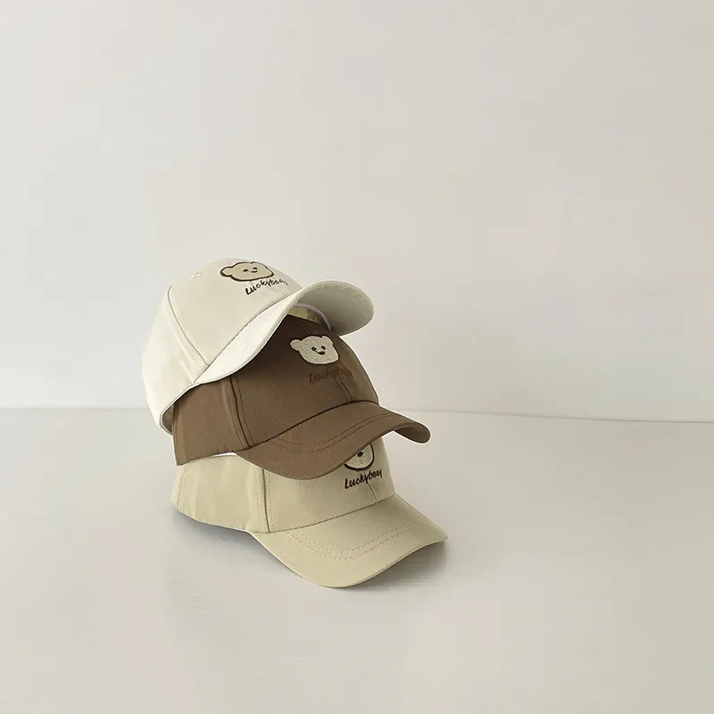 Baby Baseball Cap Korean Style Cute Cartoon Bear Peak Cap for