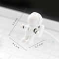 Astronaut Spaceman USB LED Adjustable Night Light For Computer Moon Lamp Desk Light Pure White. 
