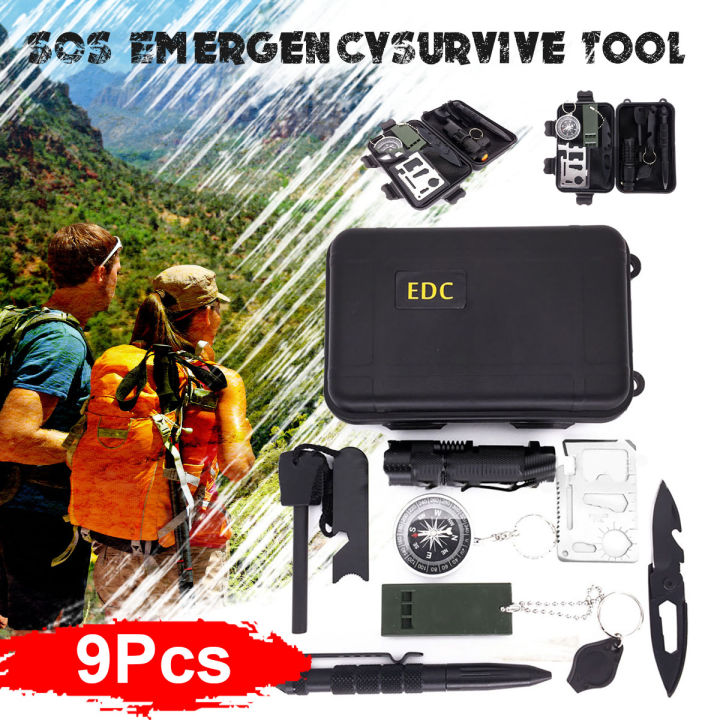 UK Sports New SOS Emergency Camping Survival Equipment Kit Tactical ...