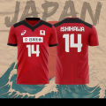 Japan National Volleyball Team Jersey Ran Takahashi Nishida Yuji Ishikawa Yuki Casual Oversized Women Men Tshirt. 