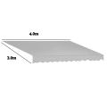 Gray Outdoor Folding Arm Awning Sunshade Cover Cloth Retractable Balcony Canopy-4*3m - Not Specified. 