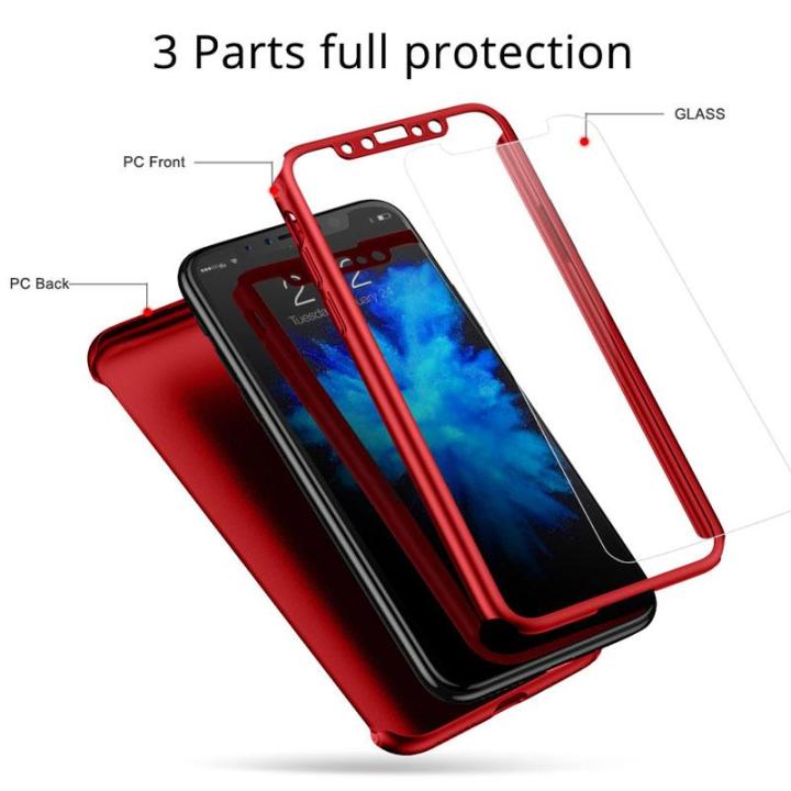 Bakeey%20360%C2%B0%20Full%20Body%20PC%20Protective%20Case%20With%20Tempered%20Glass%20Film%20for%20iPhone%20XR/XS/XS%20Max/X%20-%20iPhone%20XS%20-%20XS%20Black%20-%20Image%205