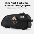 ROCKBROS Bicycle Front Tube Bag Stable Narrow Design 1.3L Capacity for MTB Road Bike Cycling Accessories. 