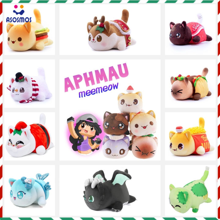ASM Meow Meows Doll French Fries Burgers Bread Sand Donut Cat Aphmau Plush Toy Pillow Kids Christmas Gifts