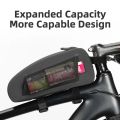 ROCKBROS Bicycle Bags Waterproof Cycling Top Front Tube Frame Bag Large Capacity MTB Road Bicycle Pannier Black Bike Accessories. 