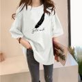 [AMYGO] 2024 M-5XL Women Plus T Shirt Big Size Bu Perempuan Wanita Murah Tshirt Woman Tops Student Korean Style Ladies Kurung Moden Loose T-shirt Large Women's Top Girls Short sleeved Clothes. 