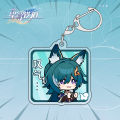 Honkai: Star Rail Game Merch Cute Emoji Acrylic Keychain Double Sided March 7th Dan Heng Bailu Collectbles. 