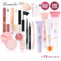 Lameila 15pcs Makeup Set Matte Lip Gloss & Eyeshadow Palette &Mascara Eye Makeup Set Face Makeup Sets Cosmetic Glossy Lipstick All-in-one Set Face Makeup Sets. 