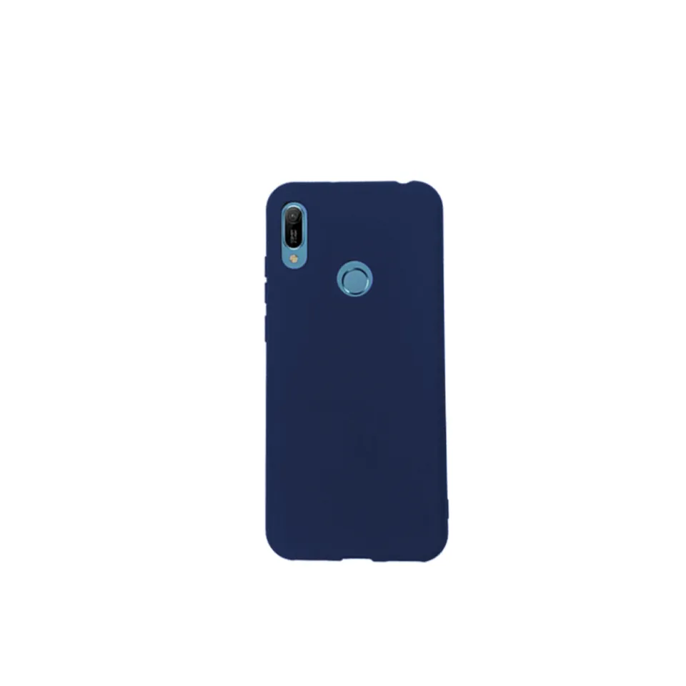 Custodia Soft TPU Nera + Pellicola Vetro Temperato Per Huawei Y6 Pro 2019