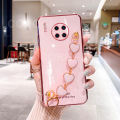 For Huawei Nova 8i Back Cover with Love Heart Chain Wrist Strap Fashion Bracelet Shiny Plating Bumper Protective Case Silicone Shockproof Mobile Phone Cases. 