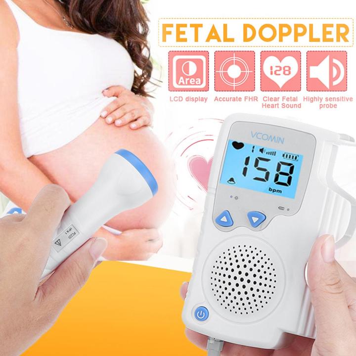 Pocket Fetal Doppler Prenatal Baby Heart Rate Detector Household Beat ...