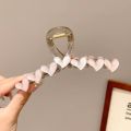 Fresh Korean style Gripping for women 2024 new style simple headband hair clip shark clip at back of the head.
