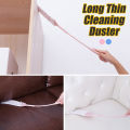 Long Thin Highquality Bendable Cleaning Gap Duster Handle Flat Head Cleaner Non-Woven Fabric-Blue. 