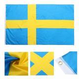3x5FT Large Sweden Swedish Flag Polyester National Banner With Mental Grommets -