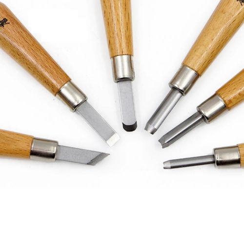 6Pc Woodworking Gouges Professional Wood Carving Tool Kit Hand Chisel ...