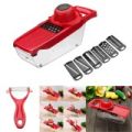 Adjustable Mandoline HOT SELL Slicer Set Vegetable Food Cutter 5 Blades Peeler Container -. 