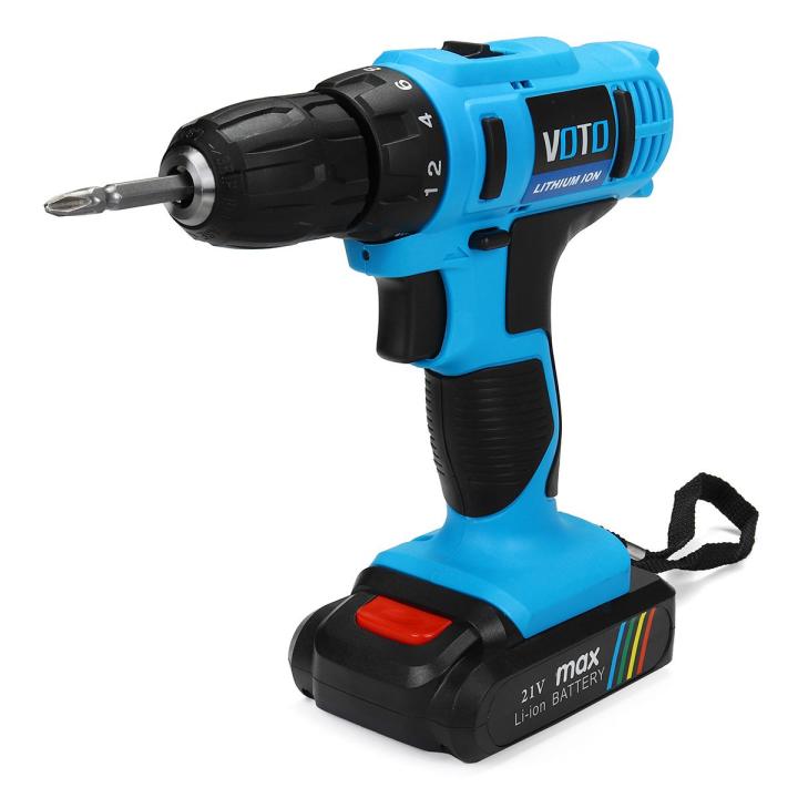 Cordless 21V New Electric Screwdriver Speed Adjustment Button for Screws/Punch -