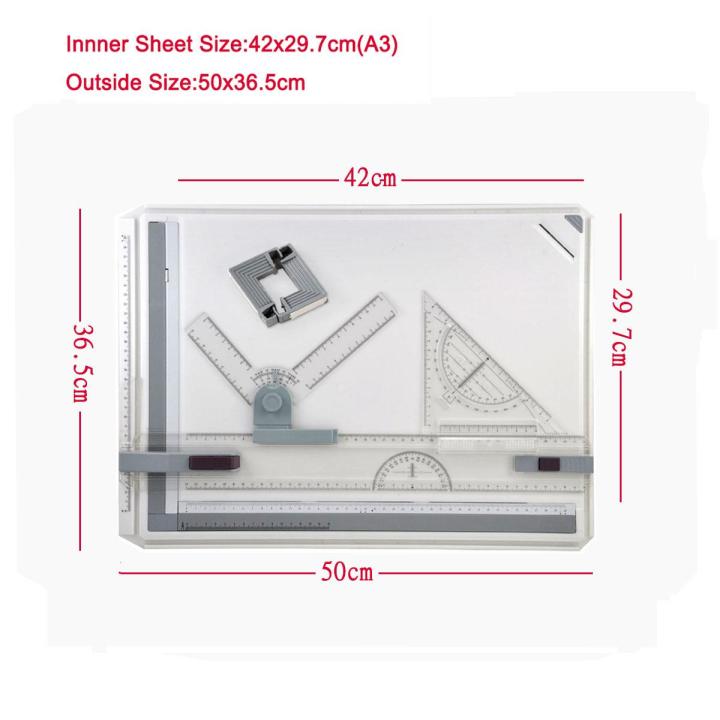 GOCHANGE%2050%20x%2036.5cm%20A3%20Drawing%20Board%20Drafting%20Table%20With%20Parallel%20Motion%20And%20Adjustable%20Angle-White%20-%20Image%206