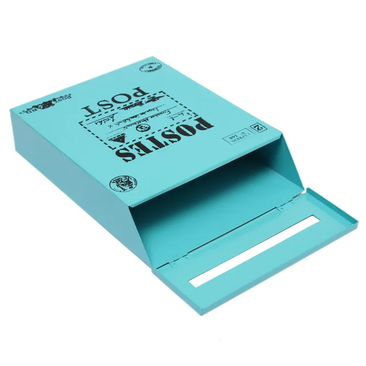 Metal%20Tin%20Locking%20Waterproof%20Post%20Card%20Mailbox%20Vintage%20Wall%20Hanging%20Mail%20Box%20New%20Blue%20-%20blue%20-%20Image%205