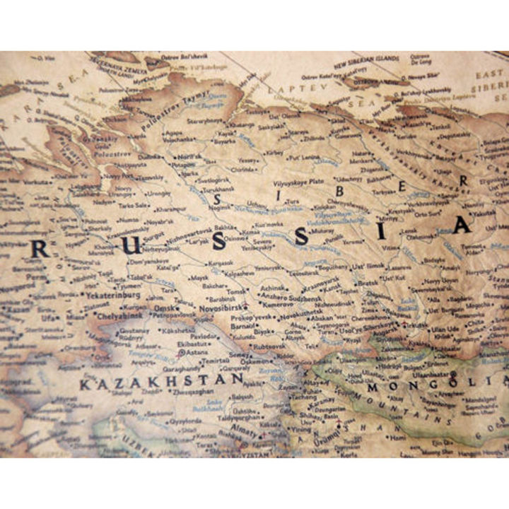 Retro Vintage Globe Old World Map Matte Brown Paper Poster Home Decor ...