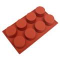 Round-Silicone-Cookie-Baking-Mold-Handmade-Soap-Moulds-Biscuit-Pan-Tray-DIY Brown -. 