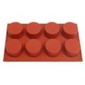 Round-Silicone-Cookie-Baking-Mold-Handmade-Soap-Moulds-Biscuit-Pan-Tray-DIY Brown -. 